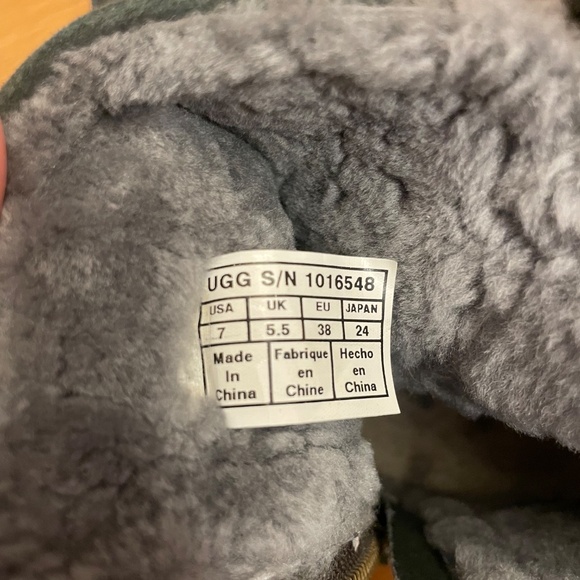 UGG Abree Women's Size 7 US Grey Suede Leather Side Zip Mini Boots 1016548 - Picture 4 of 5